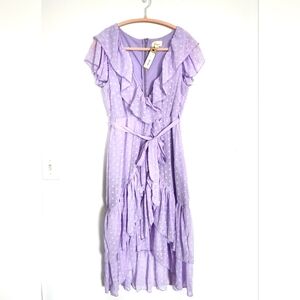 NWT Elegant Lena Purple Ruffle Dress ♡Size M♡